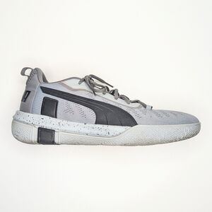 Puma Legacy Low Top Shoes Black Gray Quarry Basketball Athletic Men's Size 14